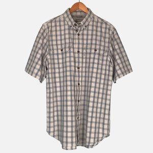 CARHARTT size M regular relaxed fit short sleeve plaid shirt